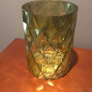 Gold prism candle holder